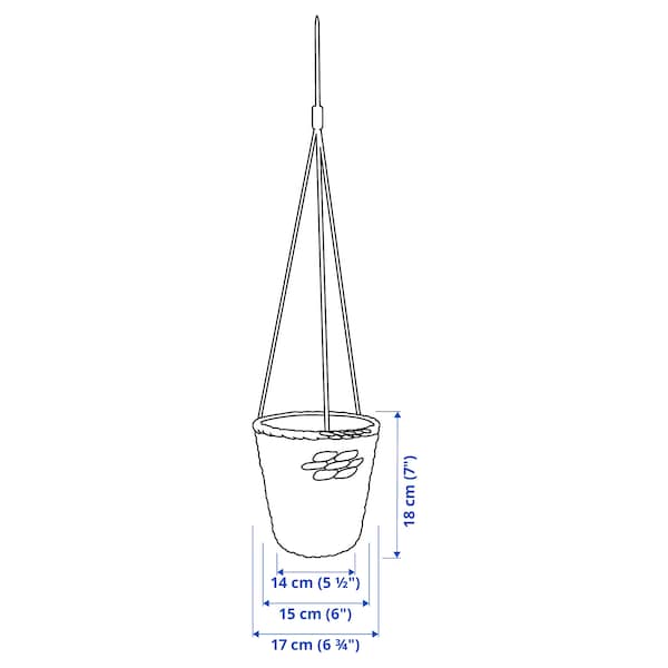 IKEA DRUVFLÄDER hanging planter, water hyacinth/gray, 5 ½ in, Ikea Ireland | 3219LEWPQ