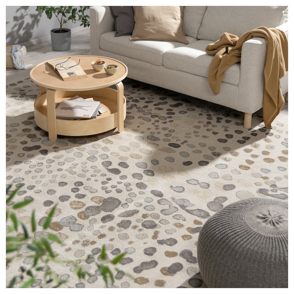 IKEA DUBBELFIL rug, low pile, 7'10 inx9'10 in Dot Pattern / Beige, Ikea Ireland | 1342RAHZX