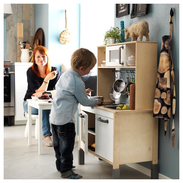 IKEA DUKTIG play kitchen, 28 3/8x15 3/4x42 7/8 in Birch, Ikea Ireland | 9580IULNX