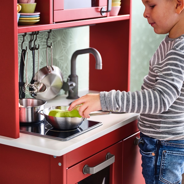 IKEA DUKTIG play kitchen, 28 3/8x15 3/4x42 7/8 in Red, Ikea Ireland | 3029VQCYD
