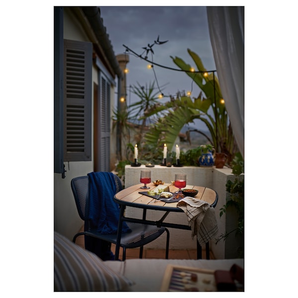 IKEA DUVSKÄR table, outdoor, black-blue/eucalyptus, 29 7/8x24 3/4 in, Ikea Ireland | 4276EJCAR