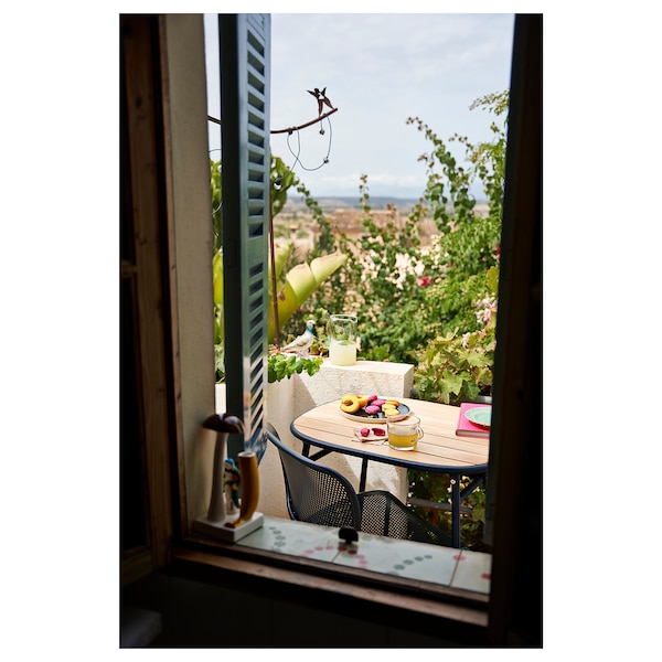 IKEA DUVSKÄR table, outdoor, black-blue/eucalyptus, 29 7/8x24 3/4 in, Ikea Ireland | 4276EJCAR
