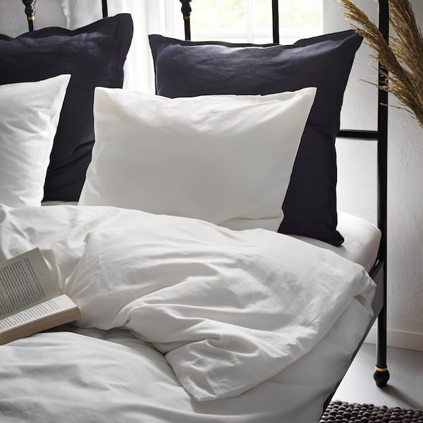 IKEA DVALA duvet cover and pillowcase(s), King White, Ikea Ireland | 9280KUNRQ