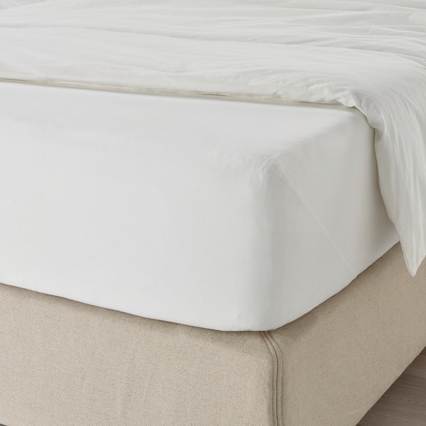 IKEA DVALA fitted sheet, King White, Ikea Ireland | 7310NVOTG