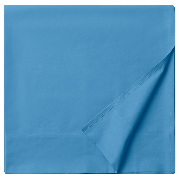 IKEA DVALA flat sheet, Queen Blue, Ikea Ireland | 3140AYIFS