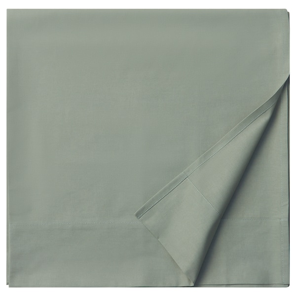 IKEA DVALA flat sheet, Queen Gray / Green, Ikea Ireland | 7314SOAQX