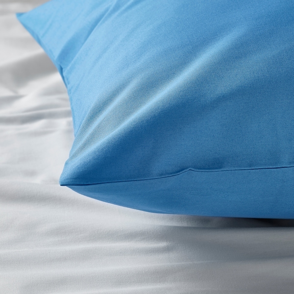IKEA DVALA pillowcase, King, 2 pack Blue, Ikea Ireland | 2417YHDFR