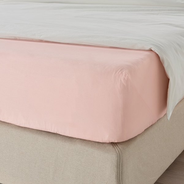 IKEA DVALA sheet set, Full/Double Light Pink, Ikea Ireland | 9367HNOVG