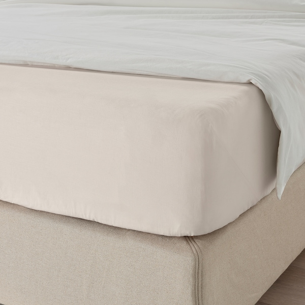 IKEA DVALA sheet set, King Beige, Ikea Ireland | 3045BQJGS