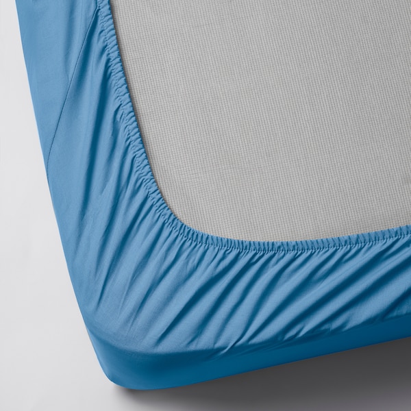 IKEA DVALA sheet set, King Blue, Ikea Ireland | 1423GPHMW