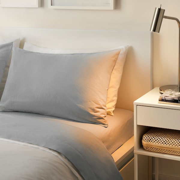 IKEA DVALA sheet set, King Light Gray, Ikea Ireland | 6174CUNHO