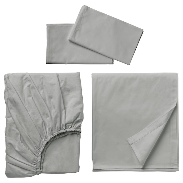 IKEA DVALA sheet set, King Light Gray, Ikea Ireland | 9276BIRYA