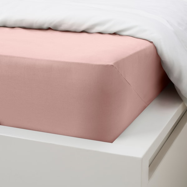 IKEA DVALA sheet set, King Light Pink, Ikea Ireland | 2750DLTQG