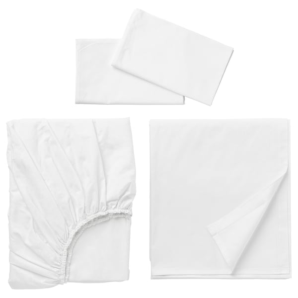 IKEA DVALA sheet set, King White, Ikea Ireland | 6738SVKUD