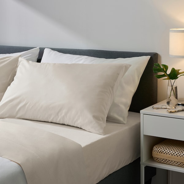 IKEA DVALA sheet set, Queen Beige, Ikea Ireland | 0425WTGRP