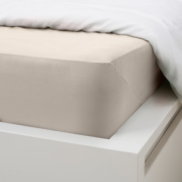 IKEA DVALA sheet set, Queen Beige, Ikea Ireland | 0425WTGRP