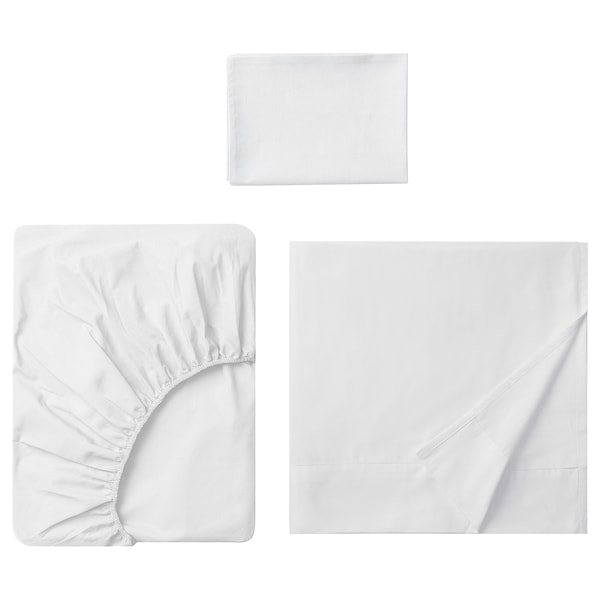 IKEA DVALA sheet set, Twin White, Ikea Ireland | 3120QUNAO