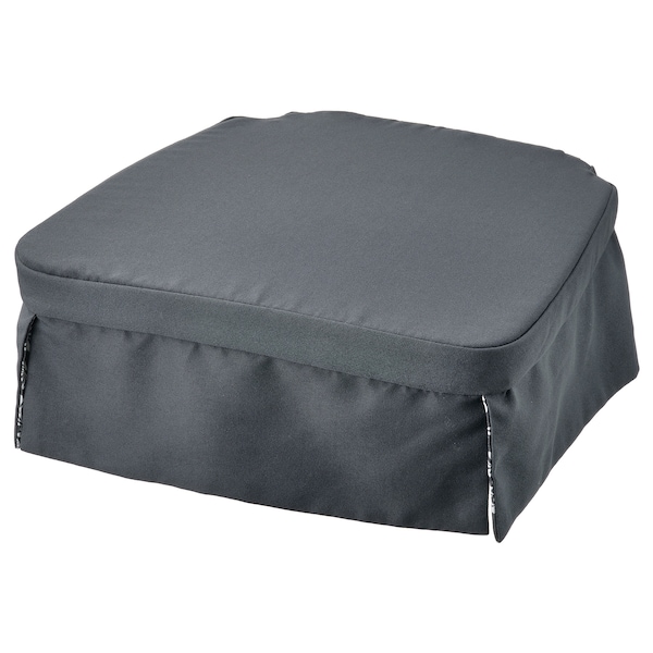 IKEA DVÄRGDUNÖRT chair pad, gray/white, 17/14x17x1 5/8 in, Ikea Ireland | 8219VMHKA
