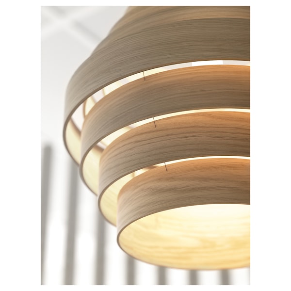IKEA DYKARKLOCKA / HEMMA pendant lamp, white stained oak veneer/black, 16 in Black, Ikea Ireland | 3821WJFLY