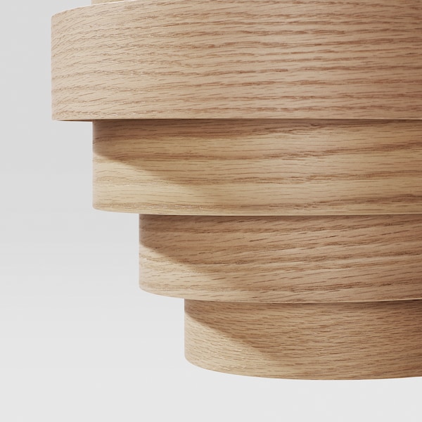 IKEA DYKARKLOCKA / HEMMA pendant lamp, white stained oak veneer/black, 16 in Black, Ikea Ireland | 3821WJFLY