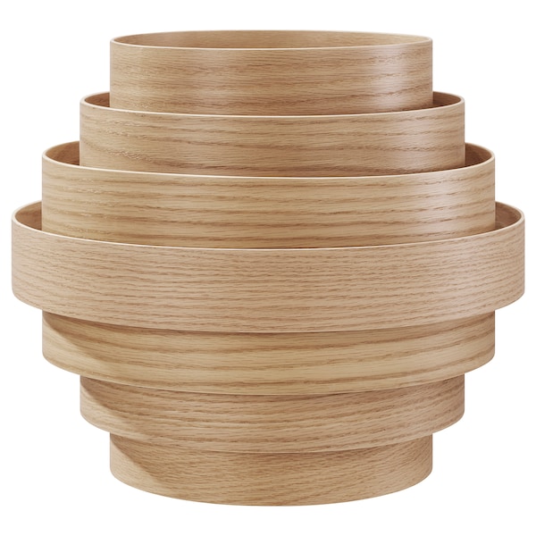 IKEA DYKARKLOCKA pendant lamp shade, white stained oak veneer, 16 in, Ikea Ireland | 3406WOXLG