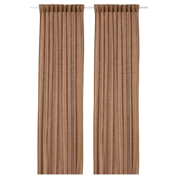 IKEA DYTÅG curtains, 1 pair, 57x98 in Dark Beige, Ikea Ireland | 3714XNZIJ