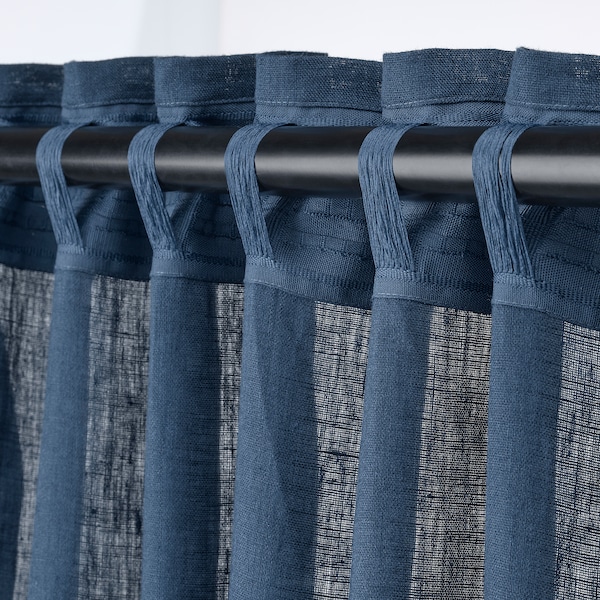 IKEA DYTÅG curtains, 1 pair, 57x98 in Dark Blue, Ikea Ireland | 6147URBXQ