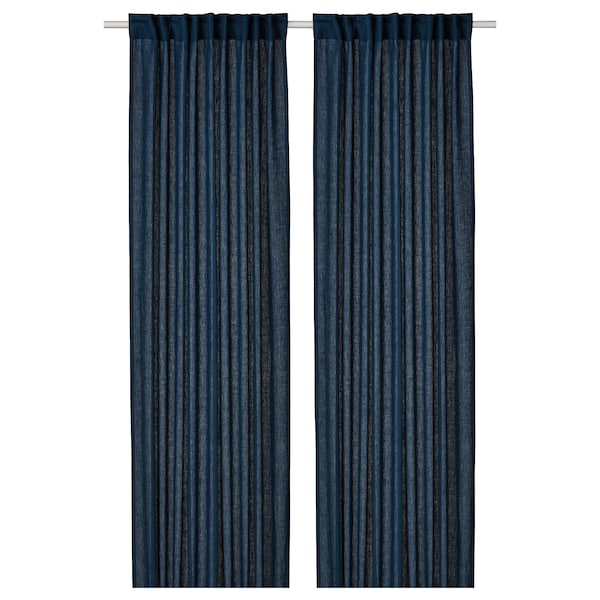 IKEA DYTÅG curtains, 1 pair, 57x98 in Dark Blue, Ikea Ireland | 6147URBXQ