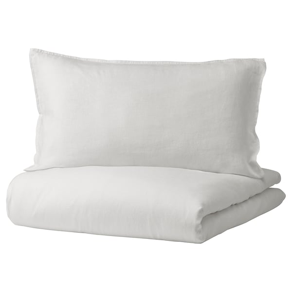 IKEA DYTÅG duvet cover and pillowcase(s), Full/Queen (Double/Queen) White, Ikea Ireland | 4523PTRKU