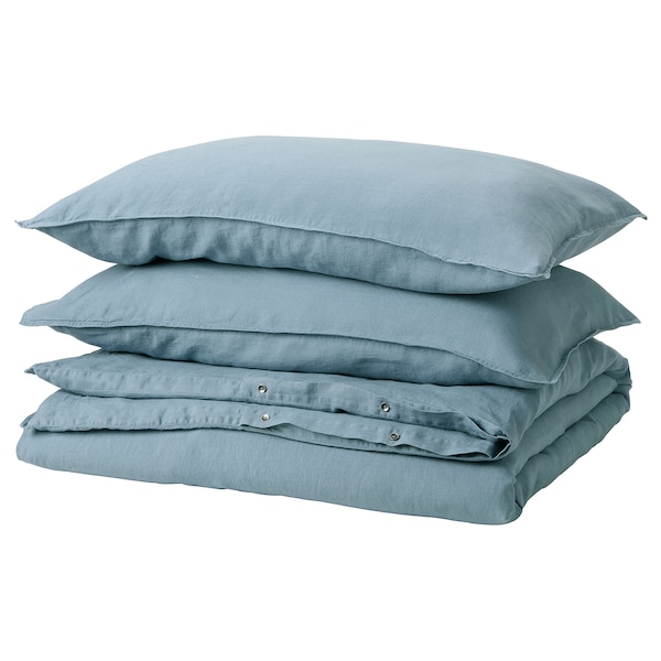 IKEA DYTÅG duvet cover and pillowcase(s), Full/Queen (Double/Queen) Blue, Ikea Ireland | 8269HDRZX