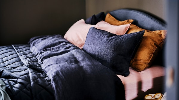 IKEA DYTÅG duvet cover and pillowcase(s), Full/Queen (Double/Queen) Dark Gray, Ikea Ireland | 6241NKYLF