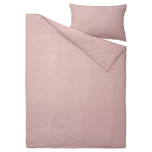 IKEA DYTÅG duvet cover and pillowcase(s), Twin Light Pink, Ikea Ireland | 6853PCFBD