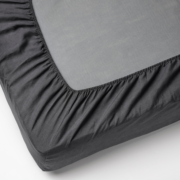 IKEA DYTÅG fitted sheet, Queen Dark Gray, Ikea Ireland | 8570JZTFM