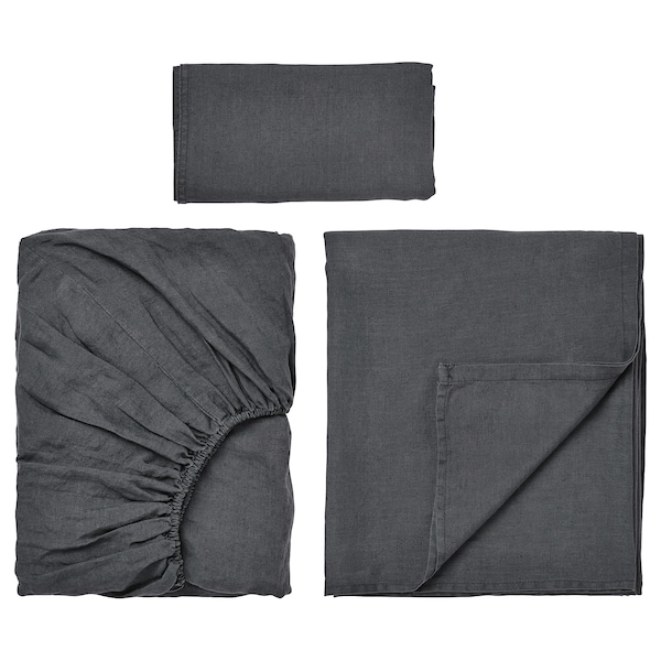 IKEA DYTÅG sheet set, Twin Dark Gray, Ikea Ireland | 2089QCSPK