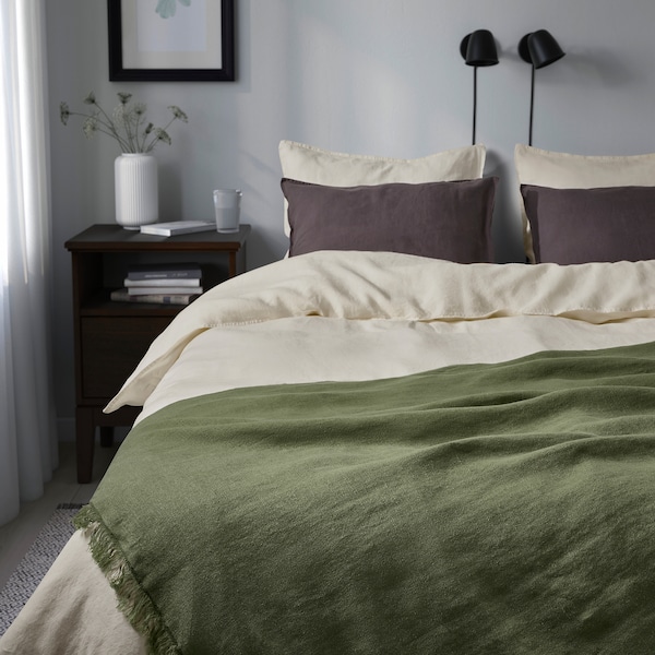 IKEA DYTÅG throw, 51x67 in Gray / Green, Ikea Ireland | 1607TNRUO