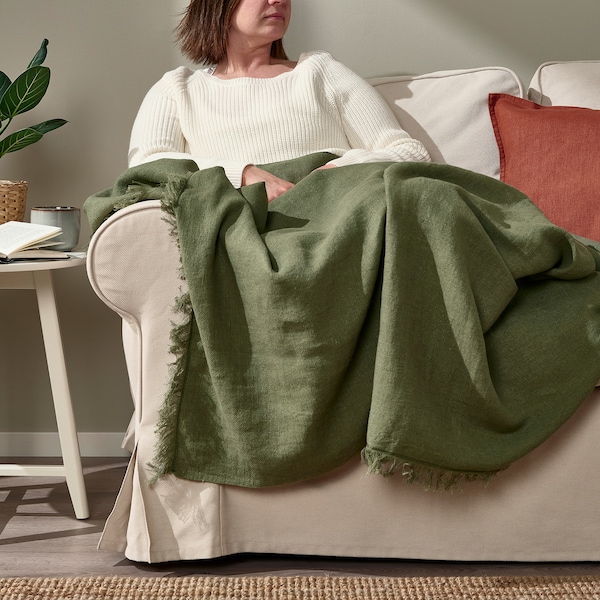 IKEA DYTÅG throw, 51x67 in Gray / Green, Ikea Ireland | 1607TNRUO