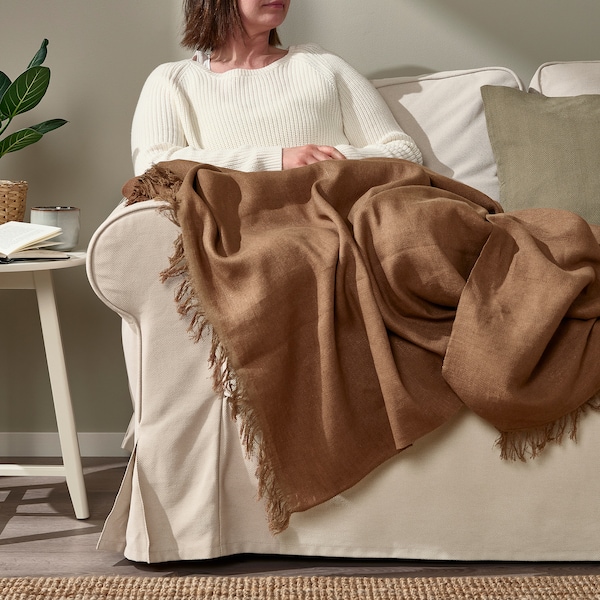 IKEA DYTÅG throw, 51x67 in Light Brown, Ikea Ireland | 9284ZQEJH