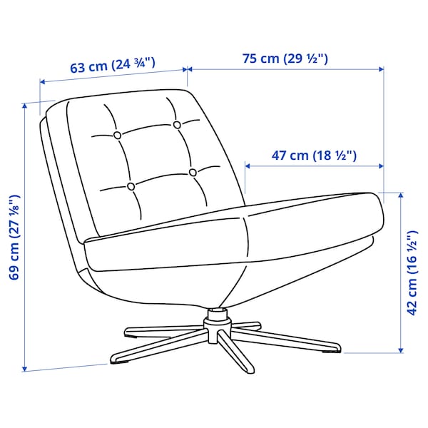 IKEA DYVLINGE swivel chair Kelinge Black, Ikea Ireland | 2134XTUGB