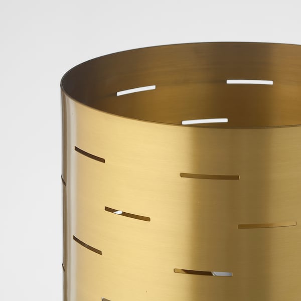 IKEA EBBEMÅLA floor lamp with LED bulb, brass color, Ikea Ireland | 2480FPONS
