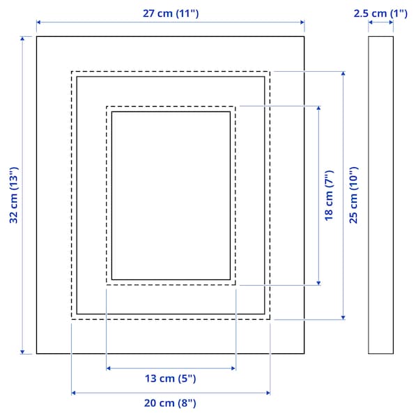 IKEA EDSBRUK Frame, 8x10 in Black Stained, Ikea Ireland | 5601OZNYD