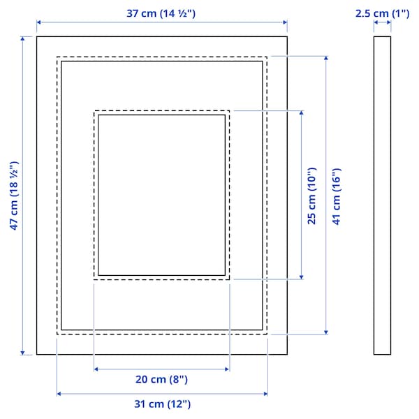 IKEA EDSBRUK frame, 12x16 in Black Stained, Ikea Ireland | 2708SXNVJ