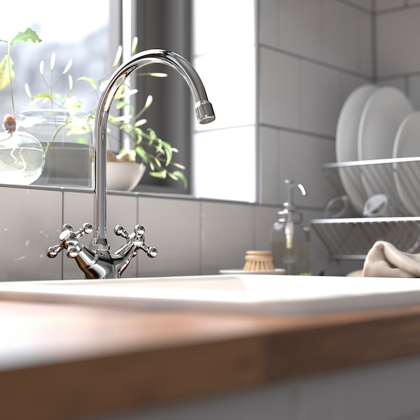 IKEA EDSVIK dual control kitchen faucet, chrome plated, Ikea Ireland | 2468LRXHQ