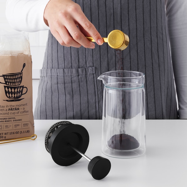 IKEA EGENTLIG French press coffee maker, double-walled/clear glass, 10 oz, Ikea Ireland | 3964EOAMQ