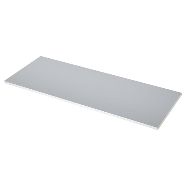 IKEA EKBACKEN Countertop, double-sided, with white edge light gray light gray/white, laminate white, 98x1 1/8 in, Ikea Ireland | 6934CXSTD