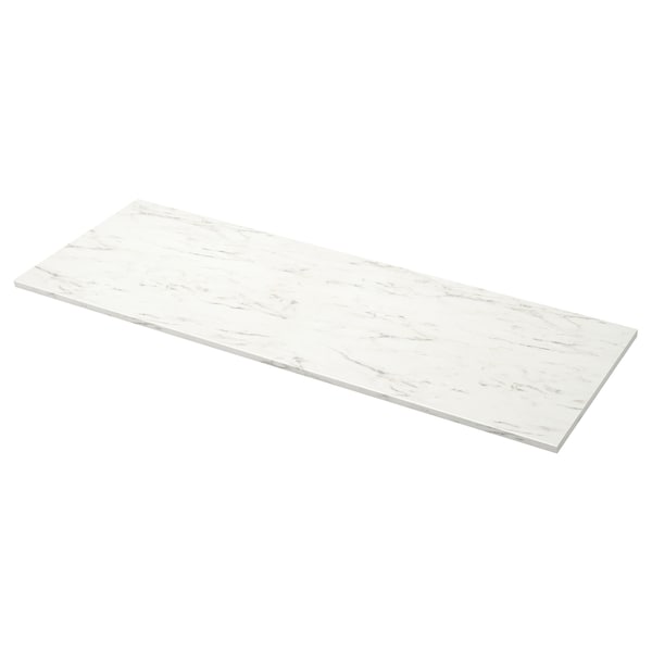 IKEA EKBACKEN Countertop, laminate, 74x1 1/8 in White Marble Effect, Ikea Ireland | 2143PSXVA