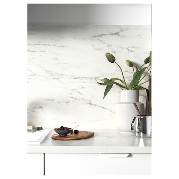 IKEA EKBACKEN Countertop, laminate, 98x1 1/8 in White Marble Effect, Ikea Ireland | 8723JWCKF
