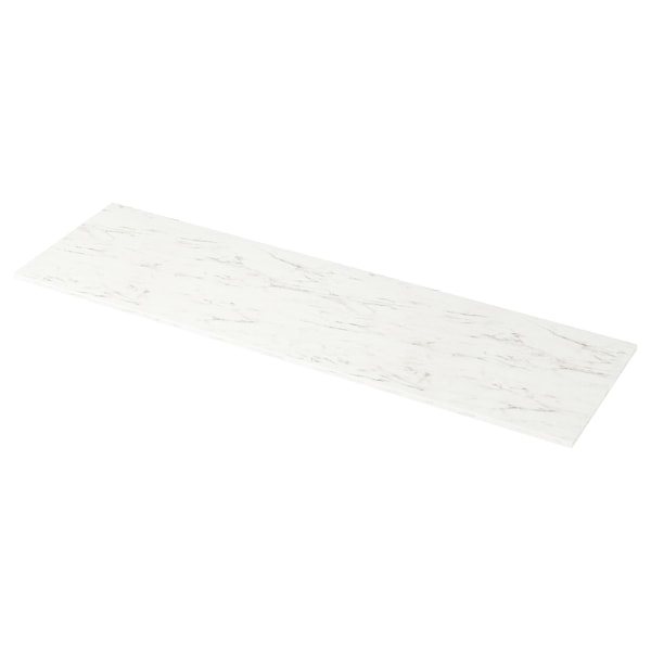 IKEA EKBACKEN Countertop, laminate, 98x1 1/8 in White Marble Effect, Ikea Ireland | 8723JWCKF