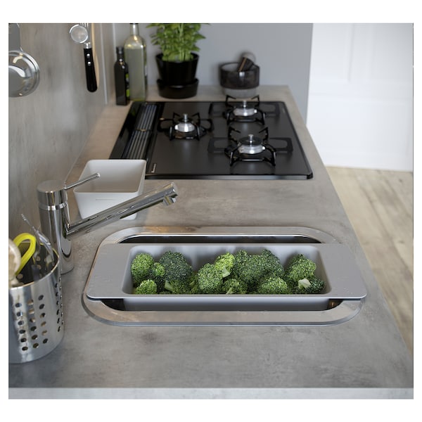 IKEA EKBACKEN Countertop, laminate, 98x1 1/8 in Light Gray Concrete Effect / Laminate, Ikea Ireland | 0497QONJC