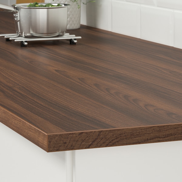 IKEA EKBACKEN countertop, 74x1 1/8 in Brown Walnut Effect / Laminate, Ikea Ireland | 8396ENIGT
