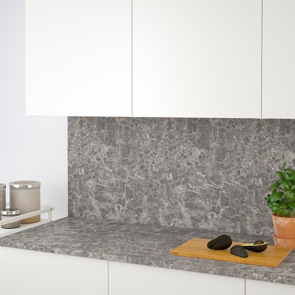 IKEA EKBACKEN countertop, 74x1 1/8 in Dark Gray Marble Effect / Laminate, Ikea Ireland | 3172BLEQH